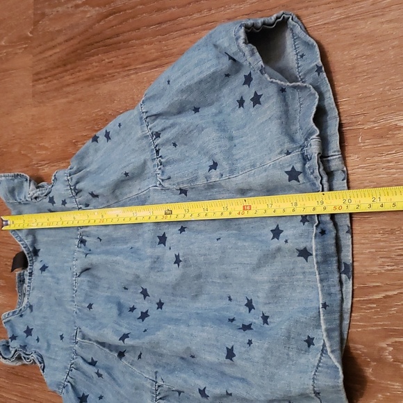 (3T) GAP Youth Toddler's Fit & Flare Star Print Ruffle Denim 100% Cotton Jean - Picture 4 of 8